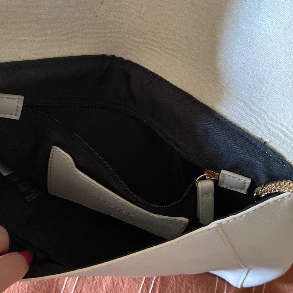 Off White Clutch w/ Gold Accents - Picture 4 of 4